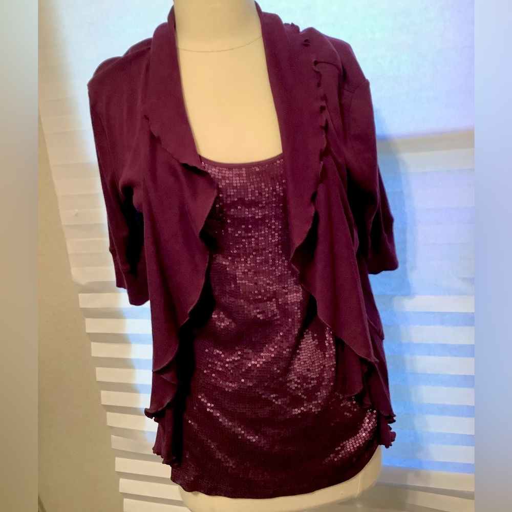 NWOT Express tank and cardigan set size Large
